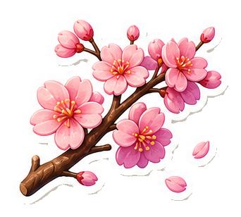Sticker de flores de sakura