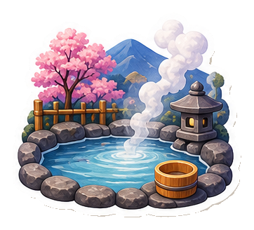 Sticker de un onsen