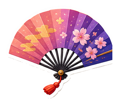 Sticker de un abanico japonés