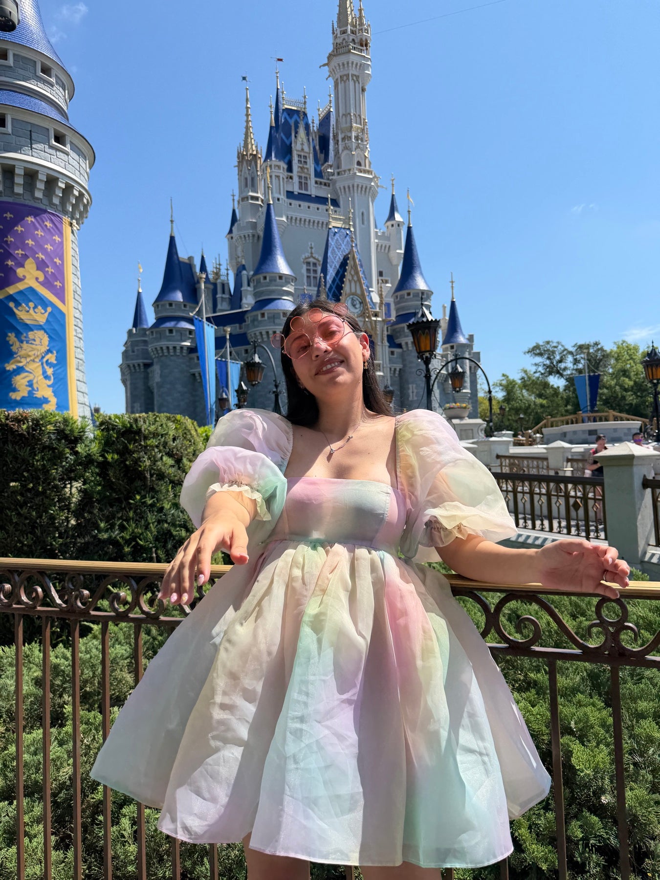 Valila durante una visita a un parque Disney